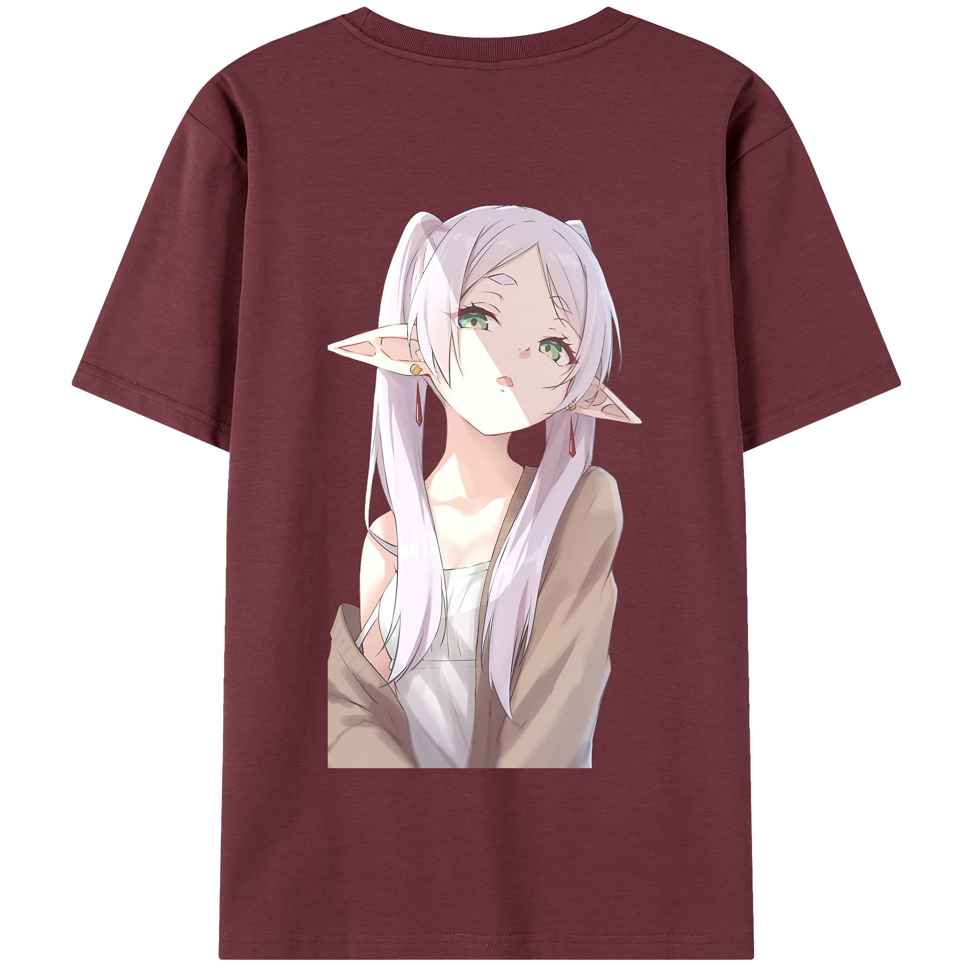 （画像用） 葬送のフリーレン Frieren 綿100％半袖Tシャツ（背面プリント）